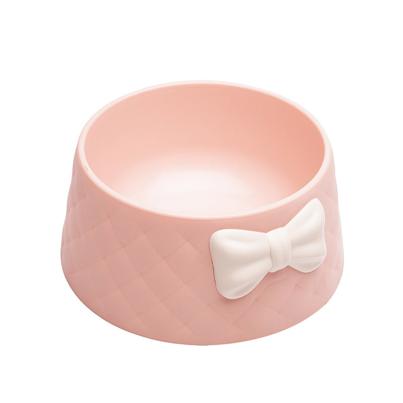 Charming Bowknot Ceramic Pet Bowl