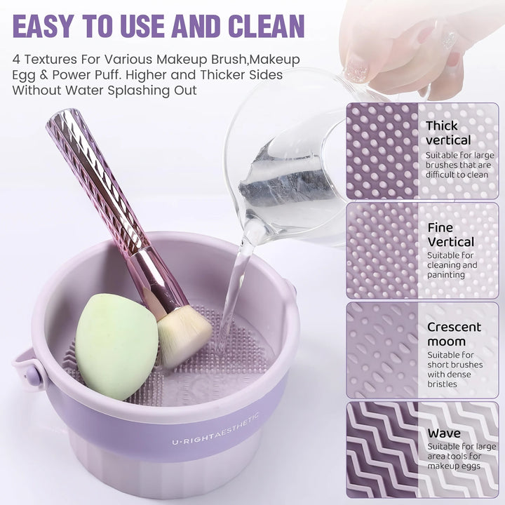 Silicone Makeup Brush Cleaner and Drying Bowl