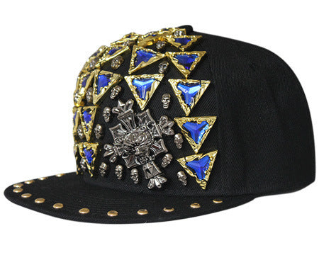 European And American Harajuku Style Hat Nail Cross Skull Rivet