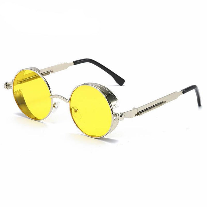 Round Metal Steampunk Sunglasses