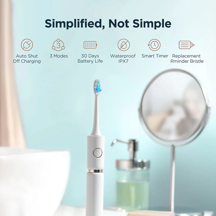 Advanced Sonic Electric Toothbrush with Smart Timer and Travel Case