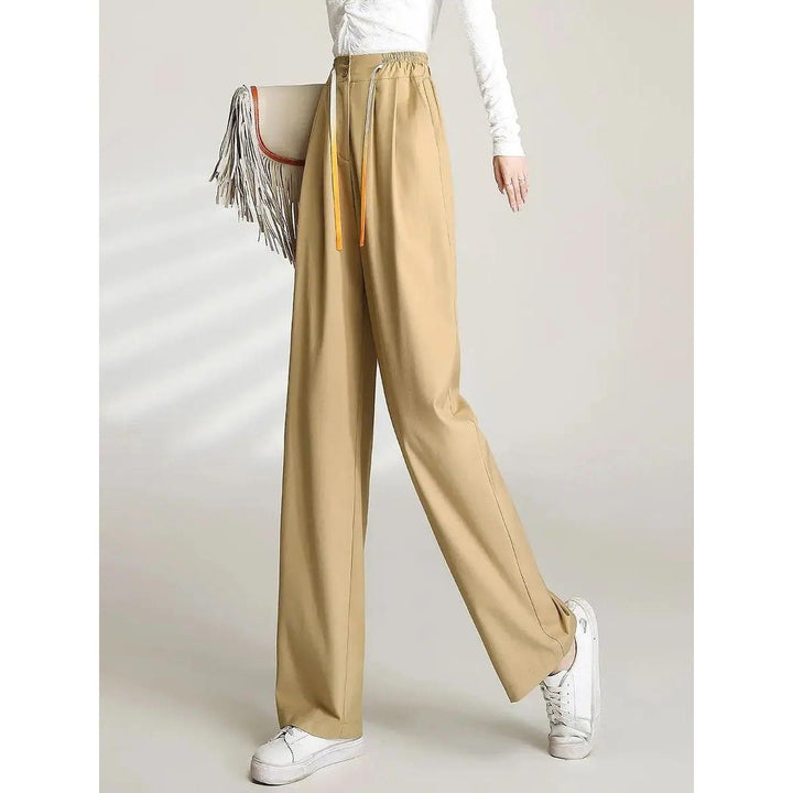 Loose Fit Wide Leg Women’s Pants with Elastic Waistband