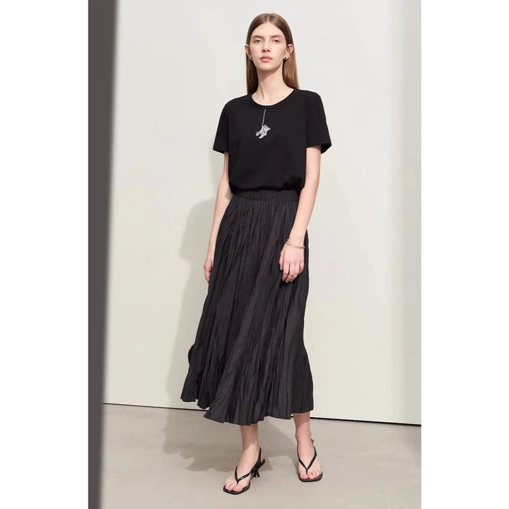 Summer Pleated A-Line Skirt