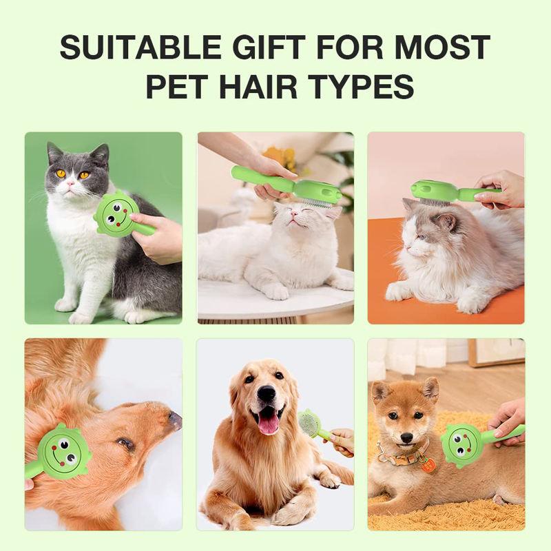 Self-Cleaning Pet Grooming Brush for Cats & Dogs