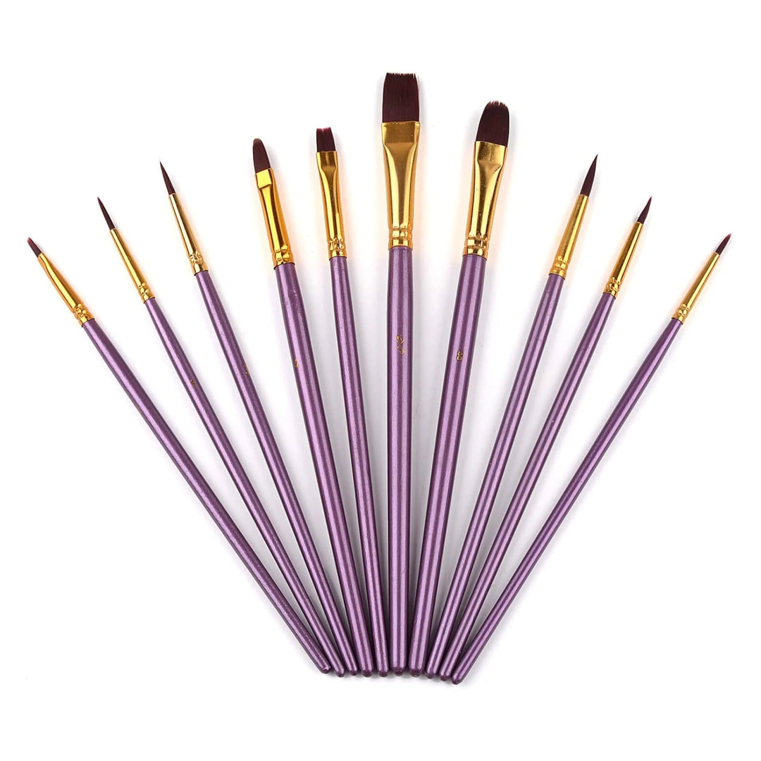 10-Piece Nylon Hair Artist Painting Brush Set