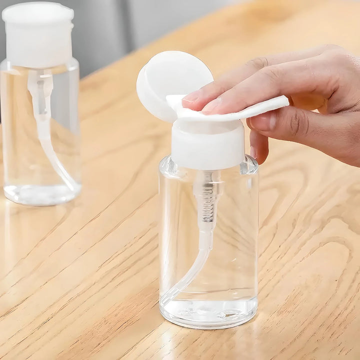 Refillable Push-Top Pump Bottles for Nail Polish and Makeup Remover