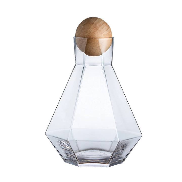 Elegant Glass Carafe Set with Wood Lid – Perfect for Every Occasion