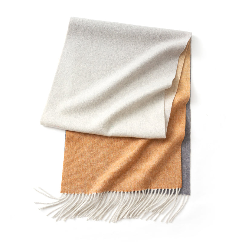 Luxurious Cashmere Scarf with Tassels - Versatile Wrap and Shawl