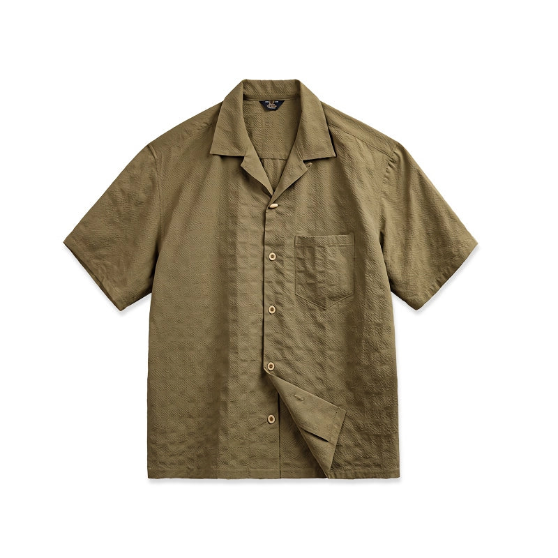 Casual Pleated Short-sleeved Shirt