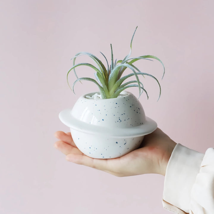 Mini Planet Shape Ceramic Succulent Flower Pot