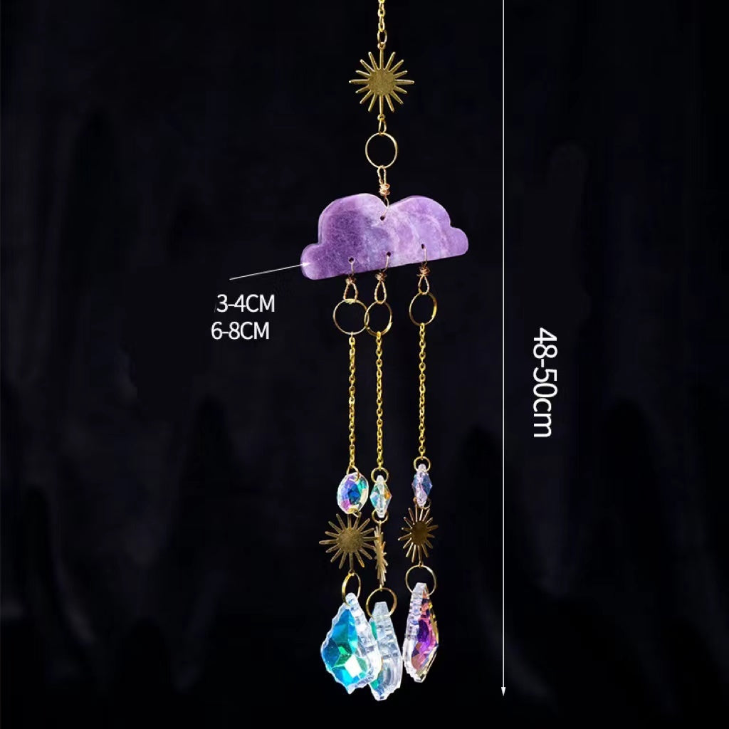 Crystal Cloud Sun Catcher Wind Chimes Christmas Pendant Pendant Chain