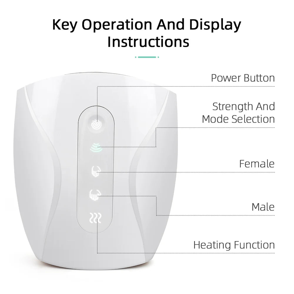 Wireless Hand Massager with Heat Compression and Air Kneading