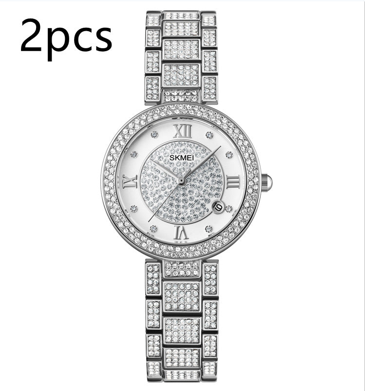 Gypsophila Diamond Watch Shiny Rose Gold Quartz Watch