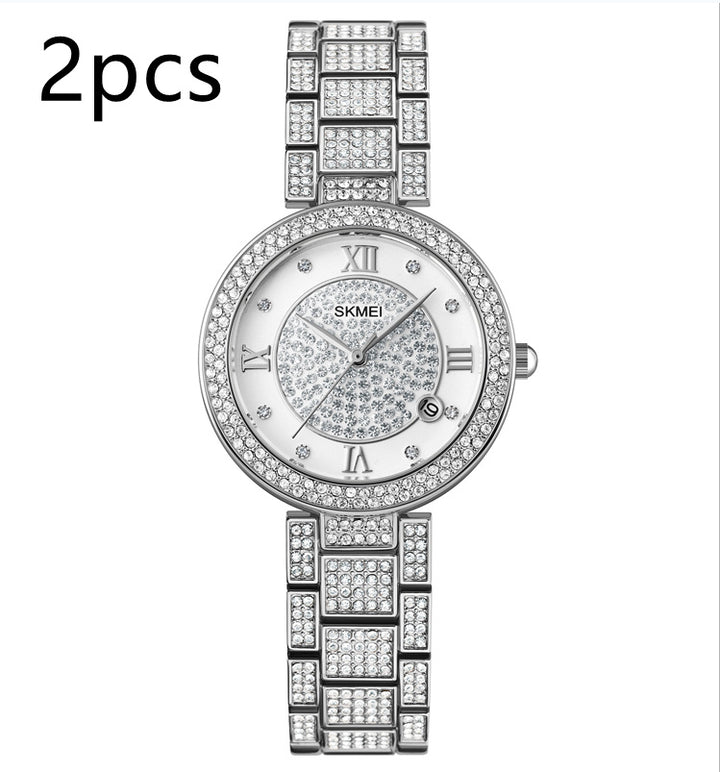 Gypsophila Diamond Watch Shiny Rose Gold Quartz Watch