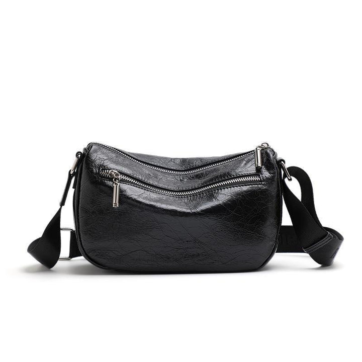 Stylish Pleated Textured Women's Soft Leather Crossbody Bag