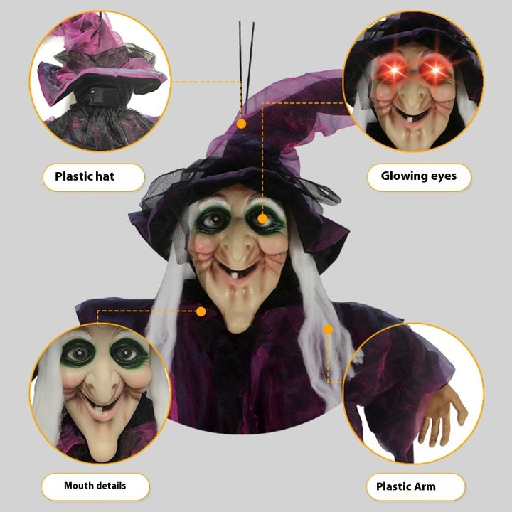 Voice Control Lighting Scream Purple Witch Chamber Escape House Of Horrors Hanging Ghost Pendant