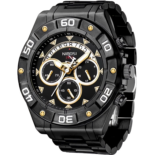 Luxury Gold Quartz Sport Watch