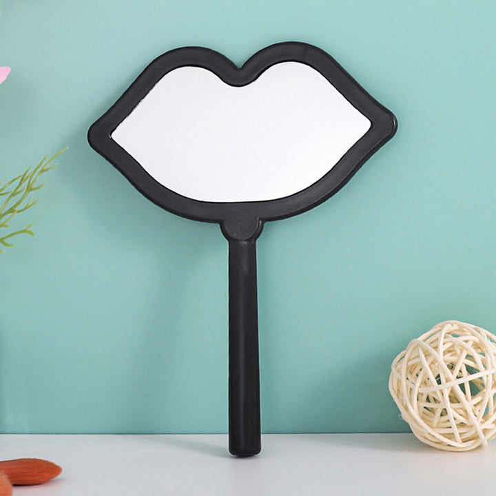 Lip Shaped Handheld Makeup Mirror