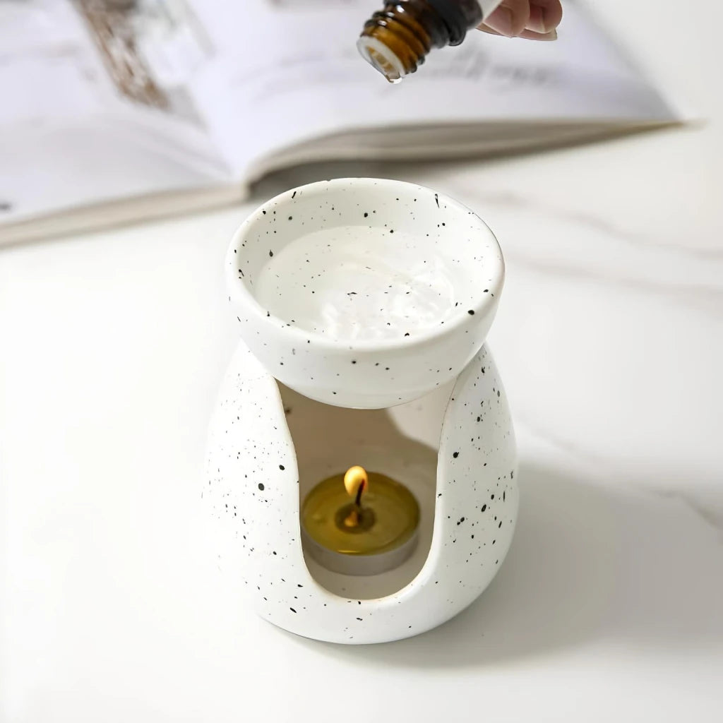 Nordic Style White Porcelain Essential Oil Burner