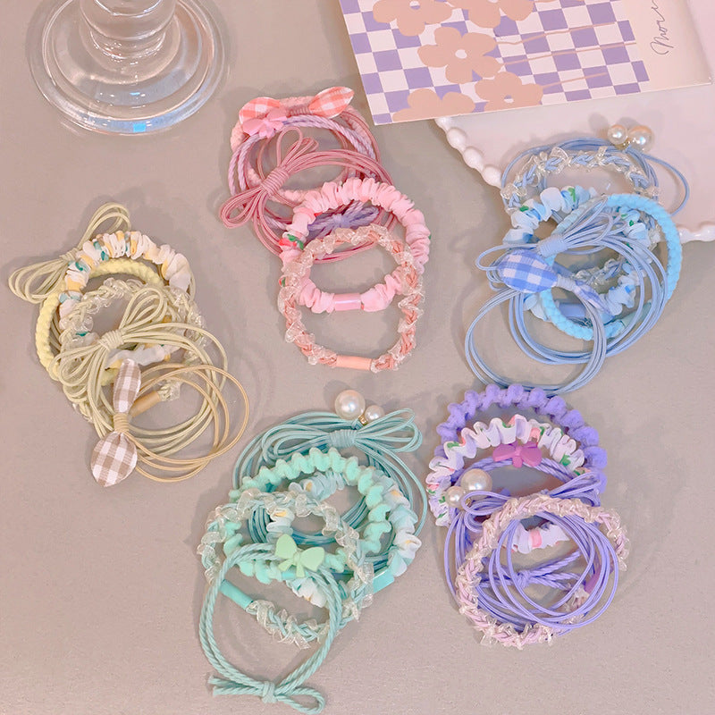 6Pcs Nylon Elastic Hair Bands for Women