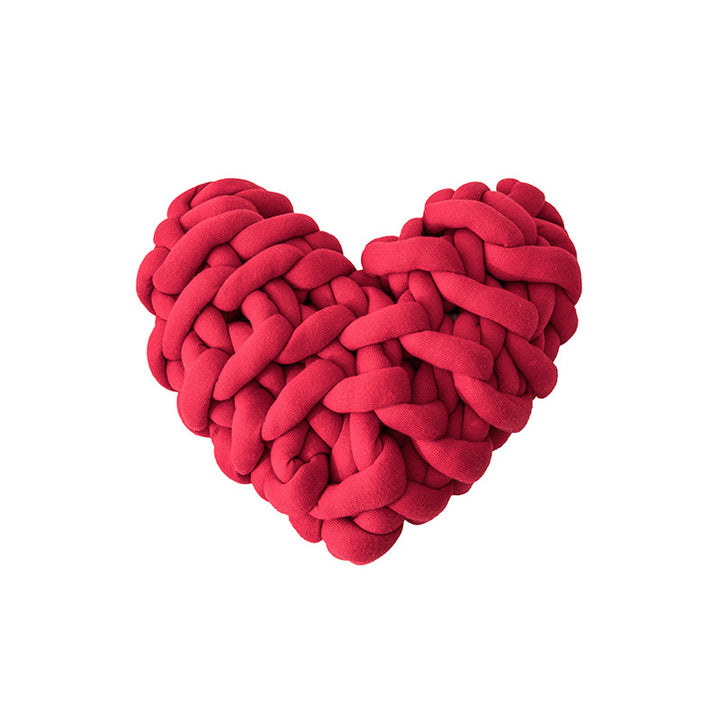 Heart-Shaped Decorative Knot Cushion