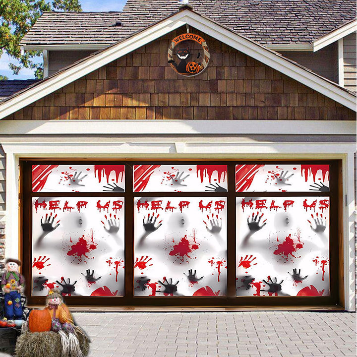 Halloween Party Decorative Hanging Cloth Garage Door Background Fabric