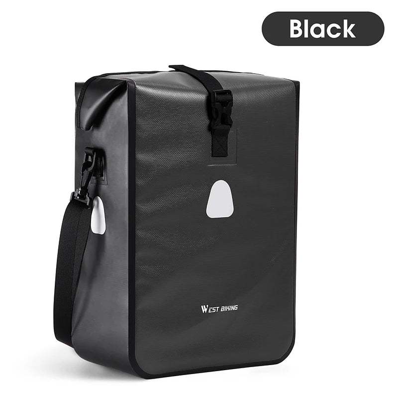 Fully Waterproof Bicycle Rack Pannier Bag with Expandable Capacity