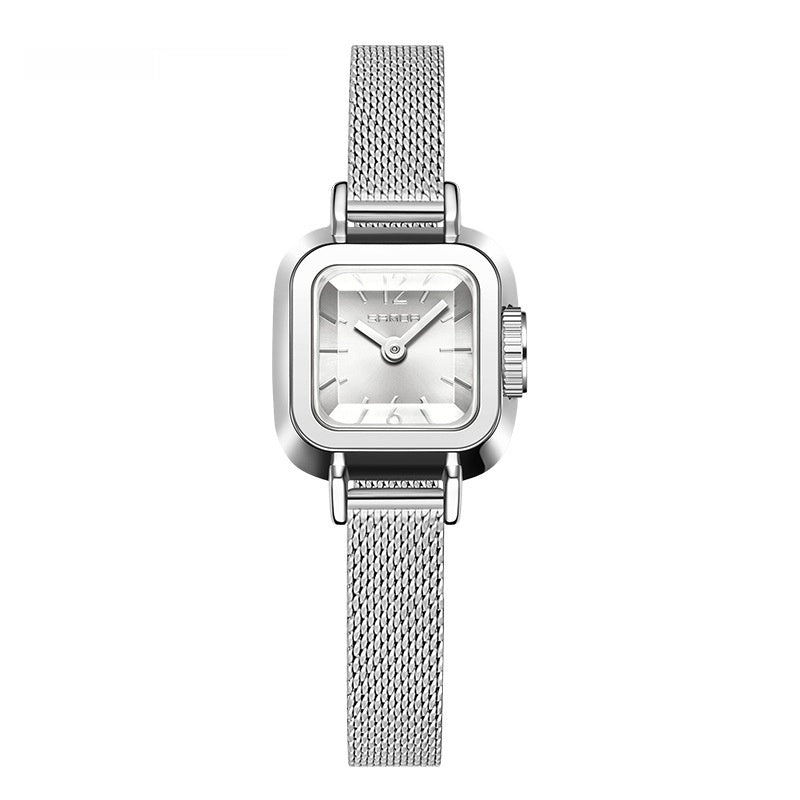 Mesh Quartz Watch Fashion Simple Roman Pattern Waterproof