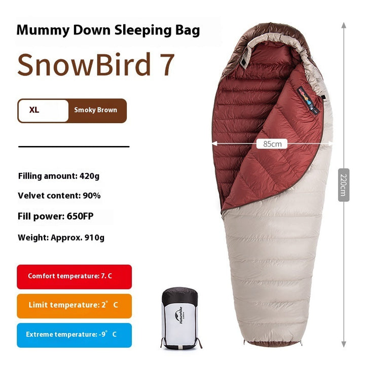 High Down Feather Comfortable Warm Sleeping Bag