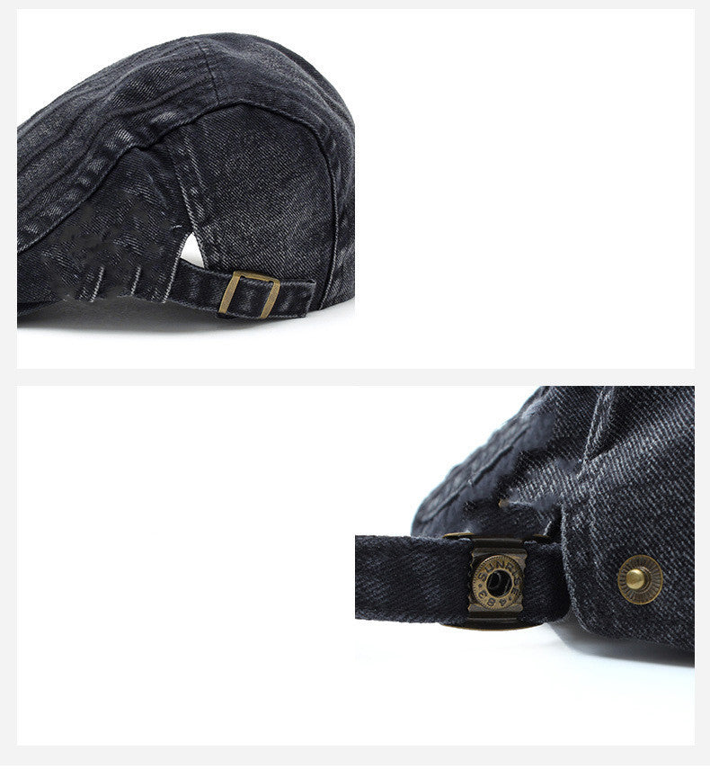 Men's Denim Casual Beret Pure Cotton