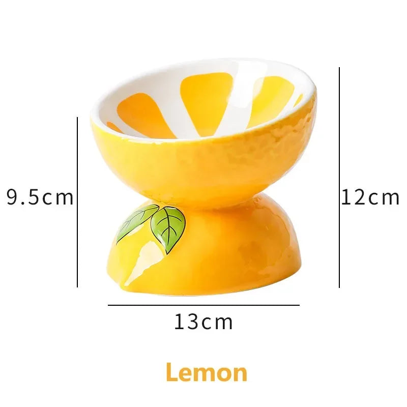 Fruit-Shaped Ceramic Pet Bowl