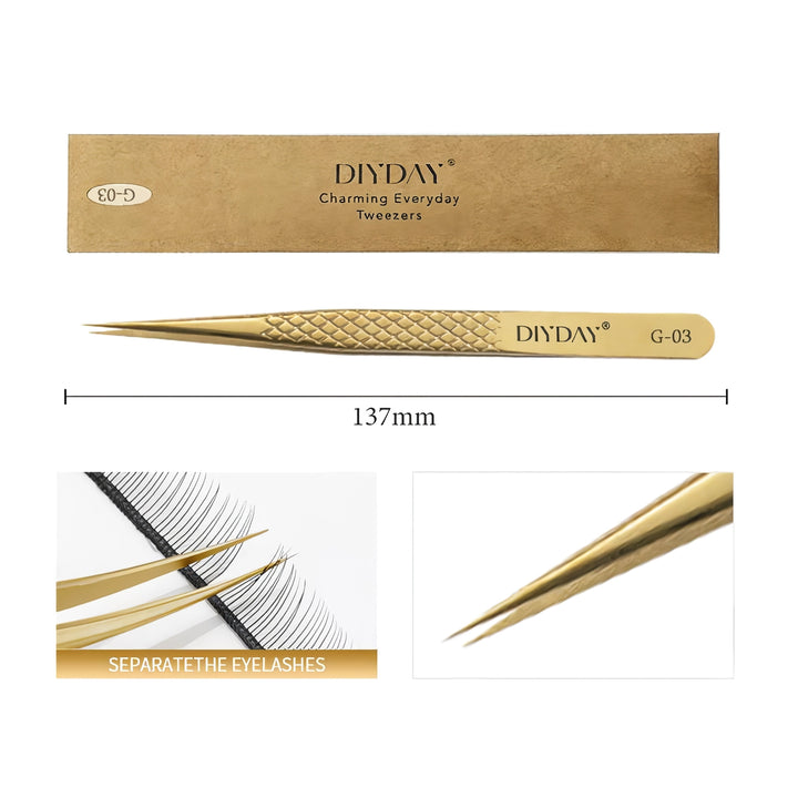 Precision Anti-slip Eyelash Extension Tweezers