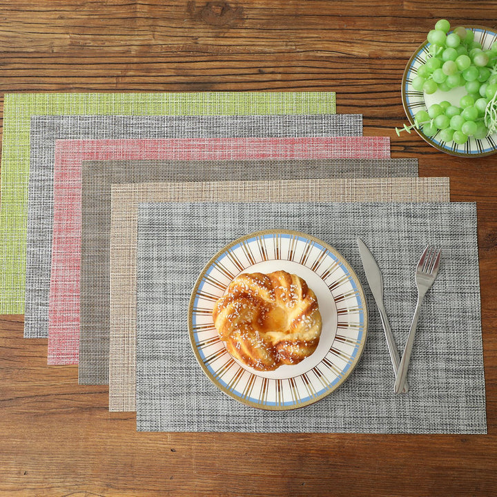 Durable Waterproof Placemats - Easy to Clean, Non-Fading Dining Table Mats