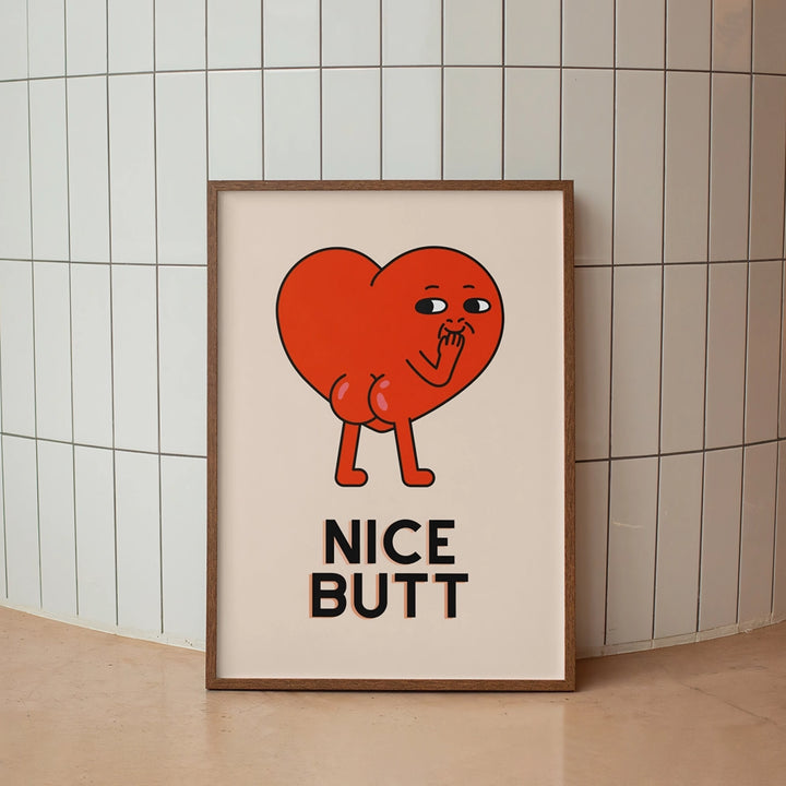 Funny Nice Butt Bathroom Wall Art Canvas Print