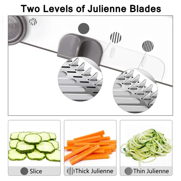 18-in-1 Adjustable Stainless Steel Mandoline Slicer for Vegetables and Fruits