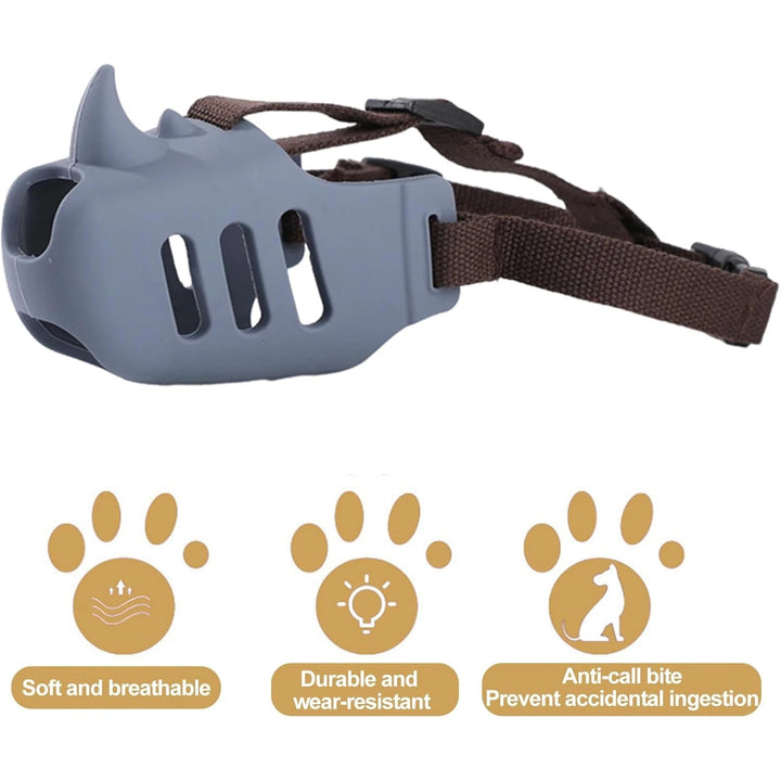 Adjustable Soft Silicone Dog Muzzle