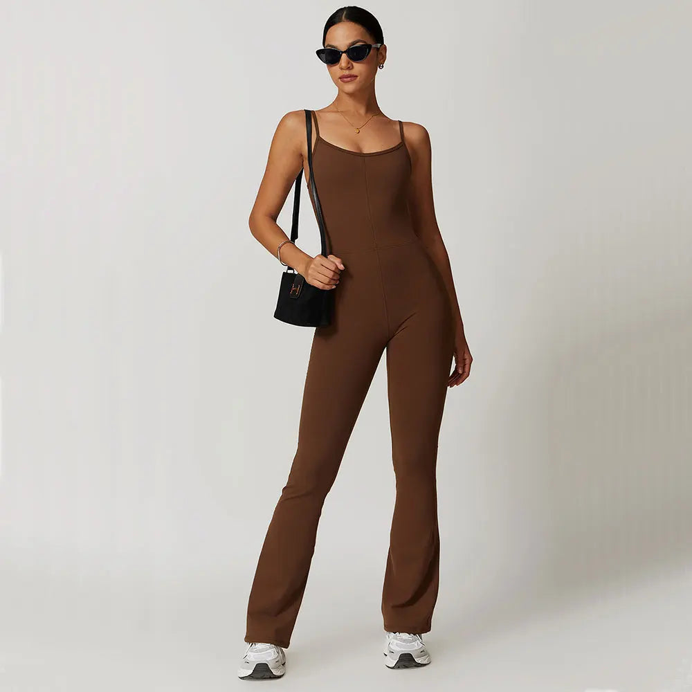 Women's Stretch Gym Jumpsuit