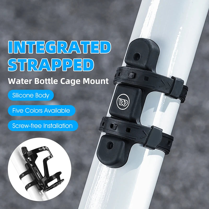 Adjustable Bicycle Water Bottle Holder with Integrated Strap