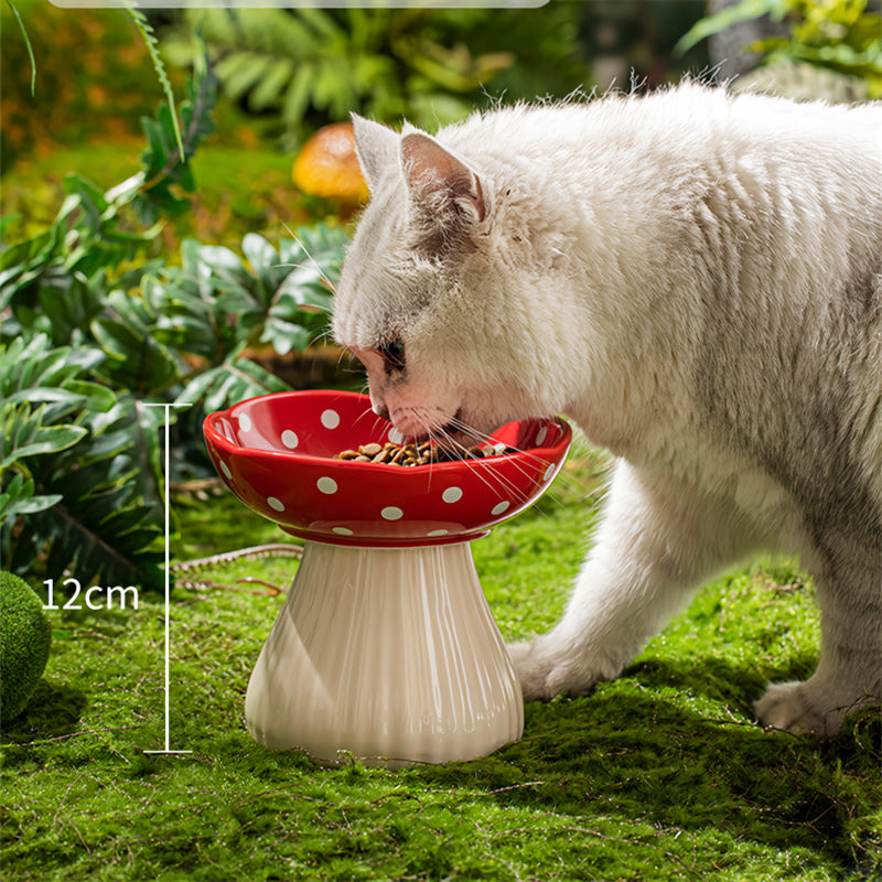 Cute Mushroom Ceramic Pet Bowl