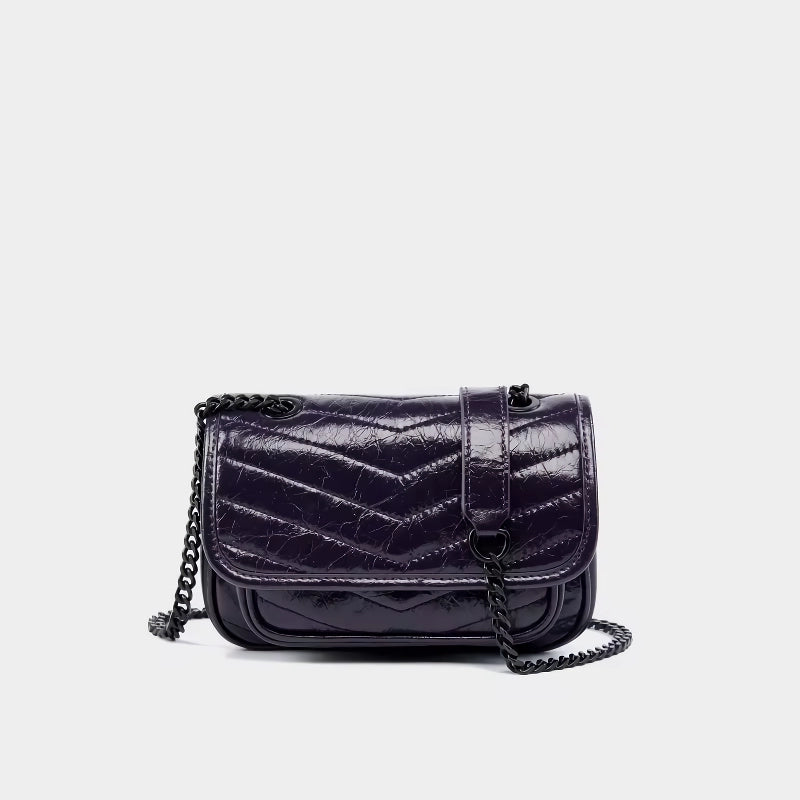 Leather Small Square Crossbody Bag