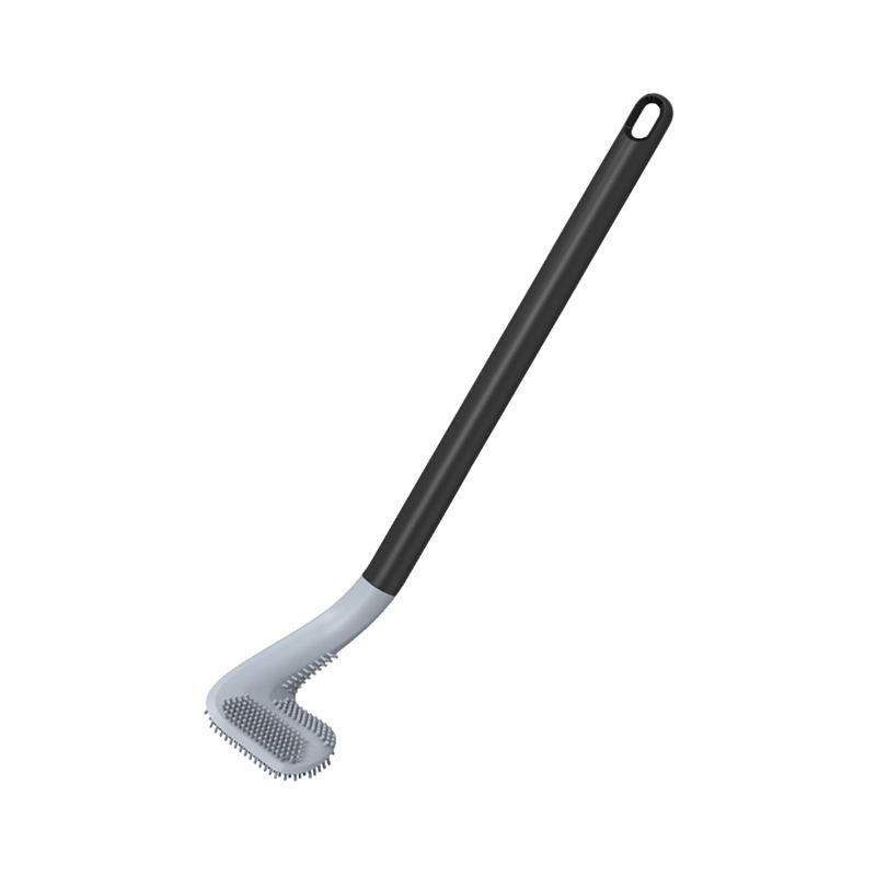 Non-Slip Bendable Long Handle Silicone Toilet Brush