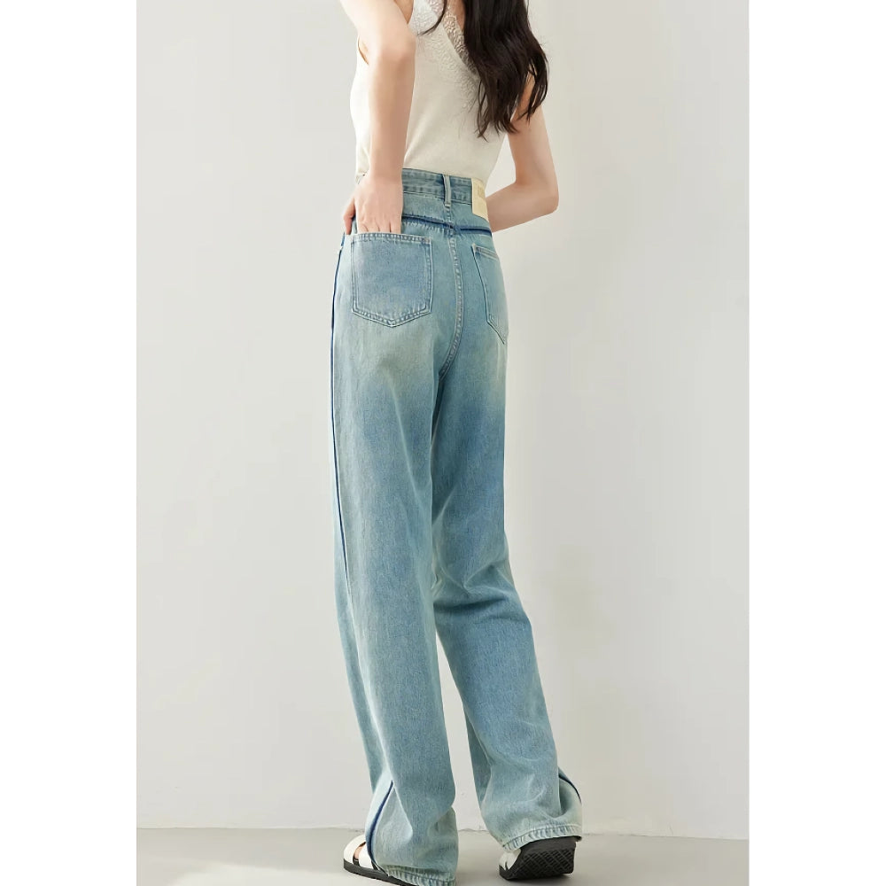 High Waist Wide Leg Baggy Jeans for Women