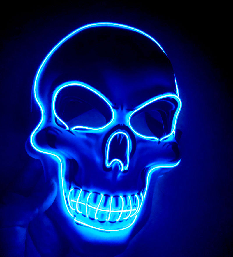 Halloween Skeleton Mask LED Glow Scary