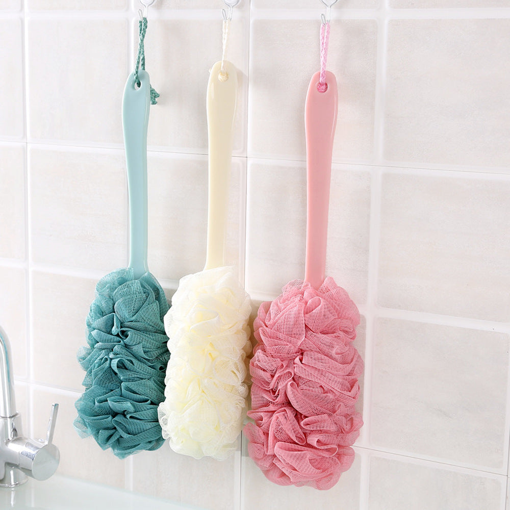 Long Handle Soft Mesh Bath Shower Brush Body Scrubber