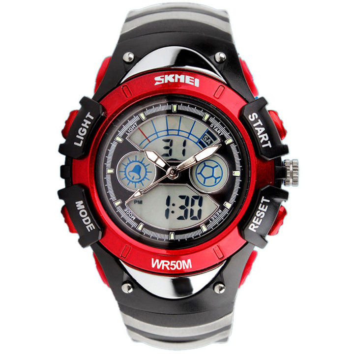 Waterproof Fashion Dual-Time Student Sports Watch