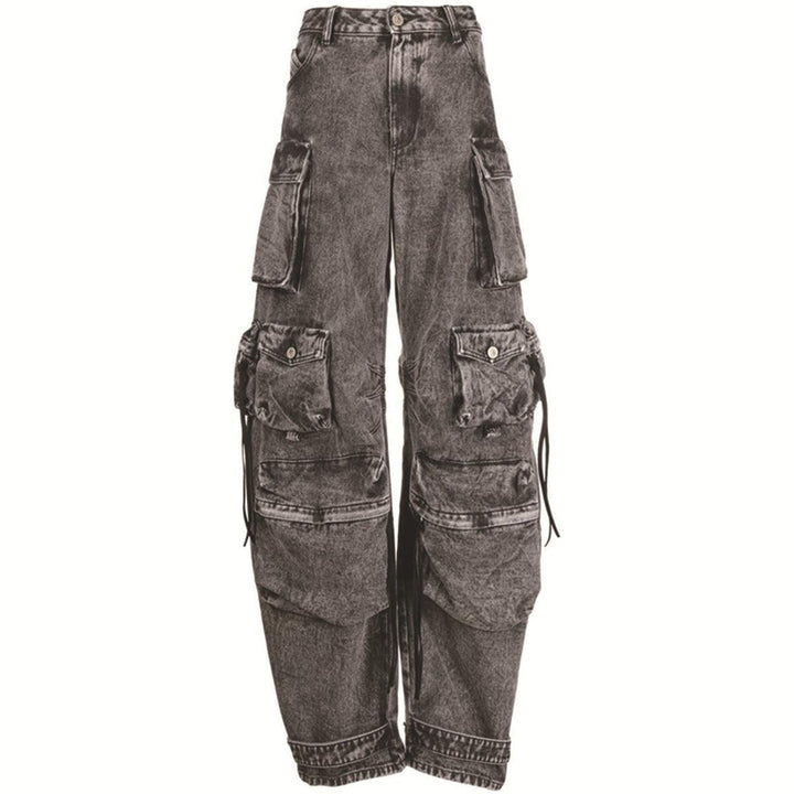 Cargo Jeans Spice Girl Style Loose Multi-pocket Floor Mop Pants Wide Leg Pants - Trendha