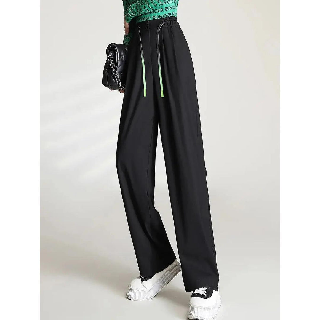 Loose Fit Wide Leg Women’s Pants with Elastic Waistband