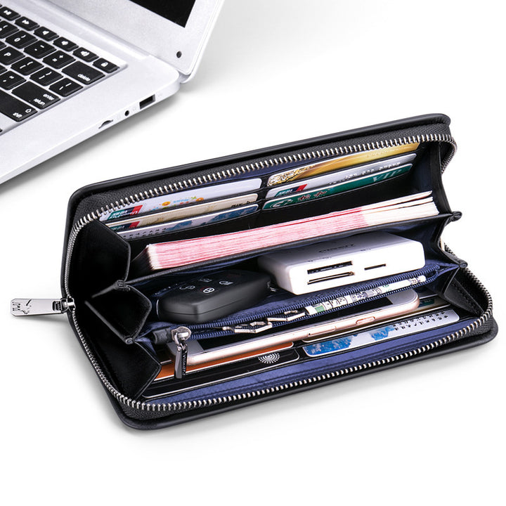 Men's Long Clutch Polyester Wallet