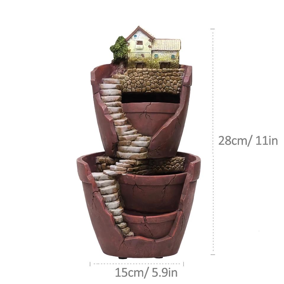 Creative Farmhouse Resin Succulent Planter - Fairy Garden Home Decor