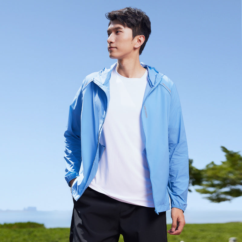 Breathable UV Protection Hooded Summer Running Jacket